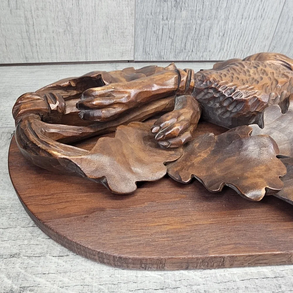 Wow Vtg Black Forest Wall Plaque Hunting Fox Trophy 21.5